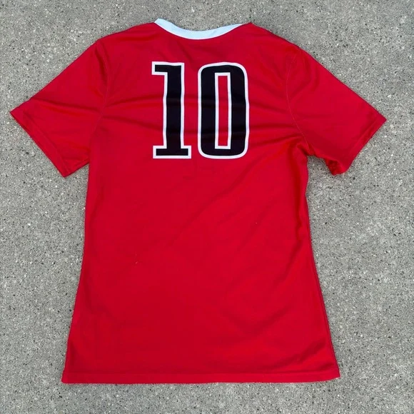 Nike Legacy FC‎ Soccer Jersey Red White Number 10 Women's Medium - Picture 4 of 4